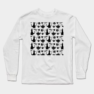 Teapots and Tea Cups Long Sleeve T-Shirt